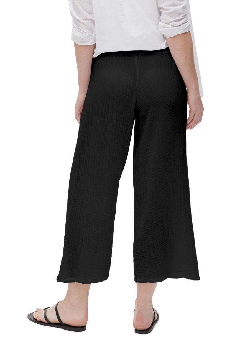 Medina Smocked Waist Wide Leg Pants, Alternate, color, BLACK