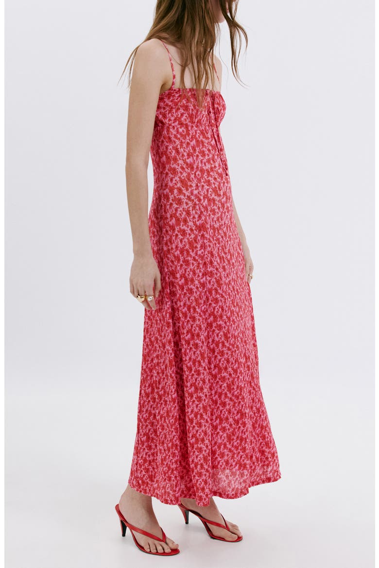 Floral Plissé Slipdress, Main, color, PINK