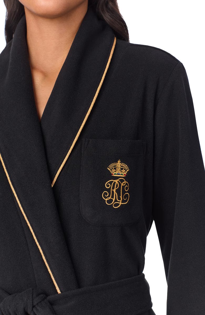 Lauren Ralph Lauren Crest Embroidered Robe, Alternate, color, 
