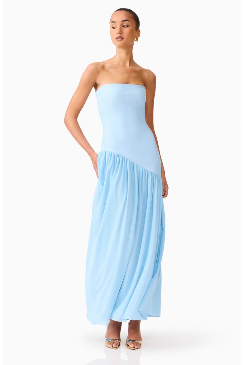 Jesselle Strapless Gown, Alternate, color, BABY BLUE