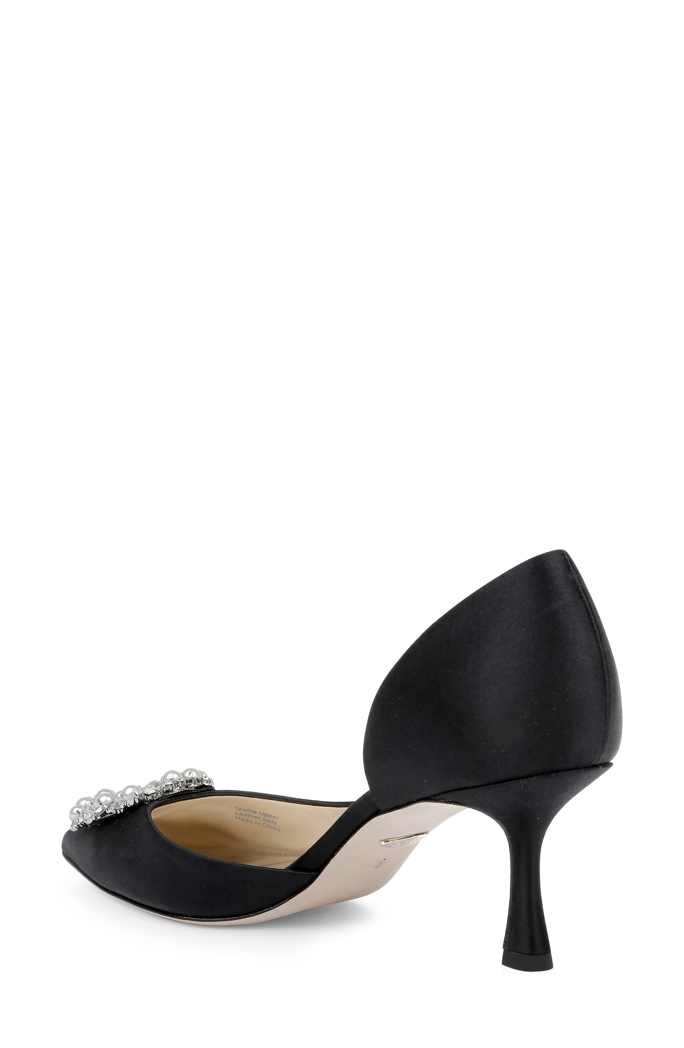 Badgley Mischka Collection Fabia Embellished Pointed Toe Pump, Alternate, color, 