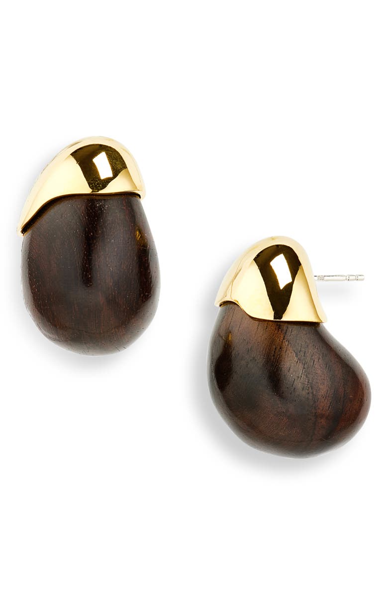 Lizzie Fortunato Toro Earrings, Main, color, Brown