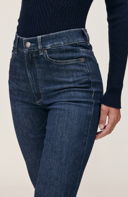 Dl1961 Halle Straight High Rise Instasculpt Jeans In Crescent Harbor In Blue