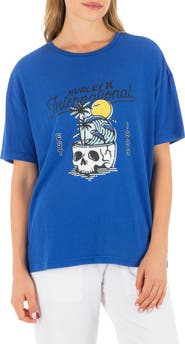 Hurley Skulltide Crewneck Cotton Boyfriend T-Shirt