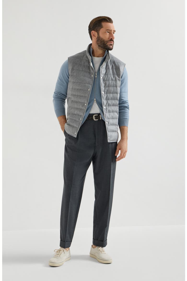 Cashmere flannel down jacket, Alternate, color, Grey