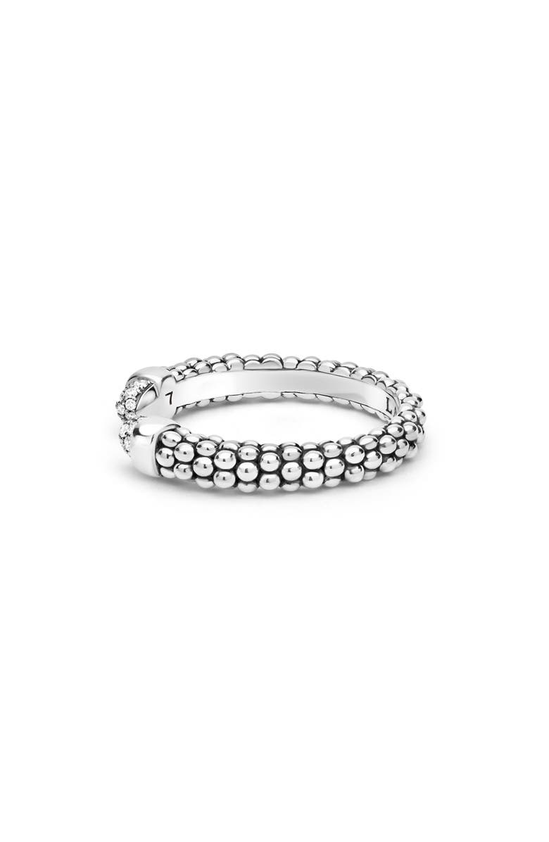 LAGOS Signature Caviar Versa Pavé Diamond Ring, Alternate, color, Silver
