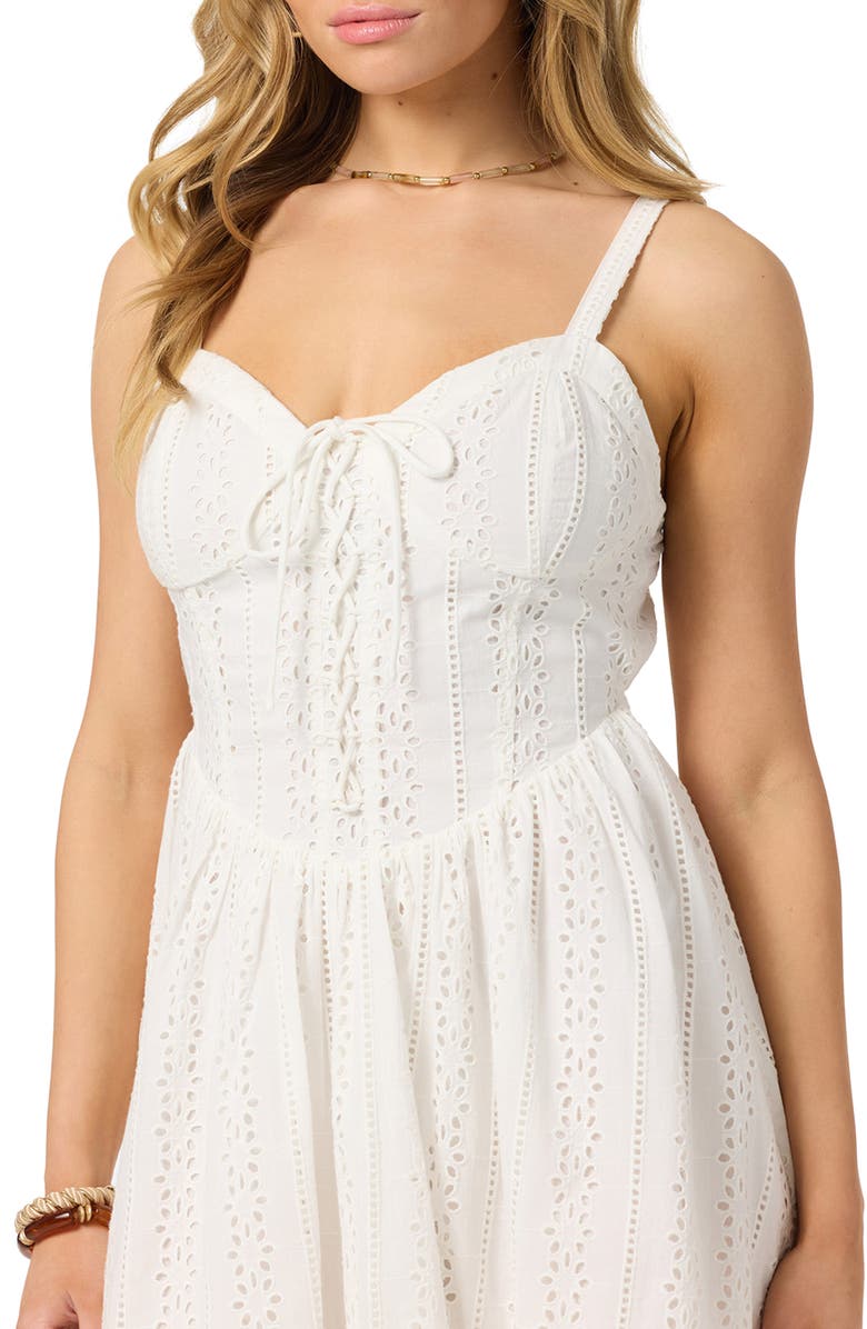 O'Neill Camden Embroidered Minidress, Alternate, color, White