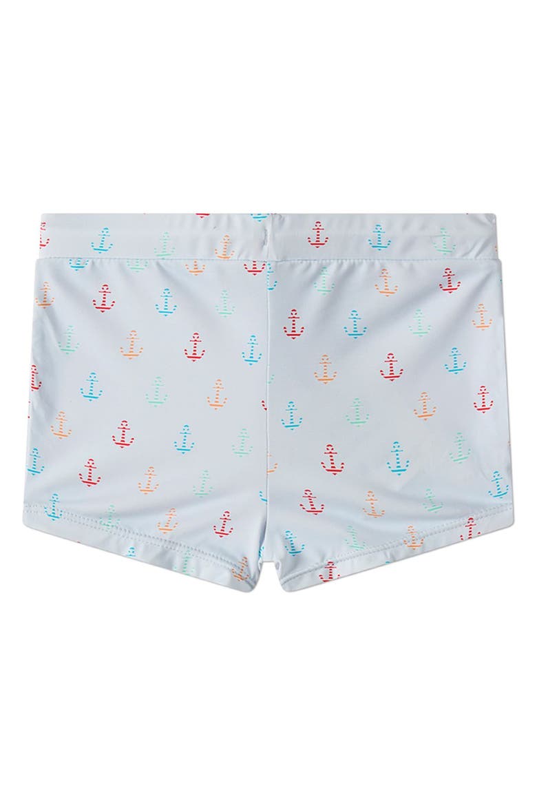 Kids' Anchor-Print Chlorine-Resistant Swim Shortie, Alternate, color, Blue