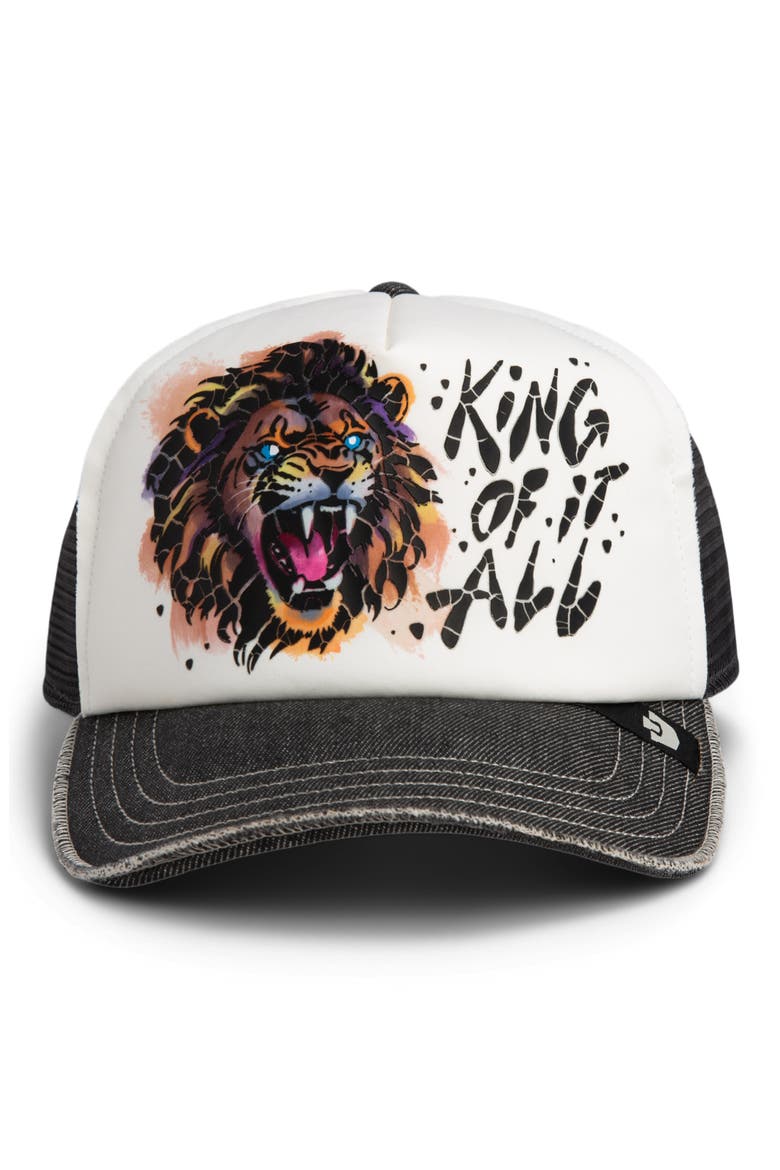 King Disruption Trucker Hat, Alternate, color, OIL