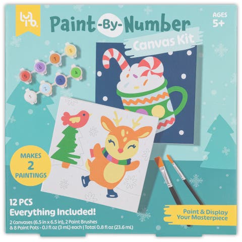 Reindeer Paintbynumber Kit Complete Art Set