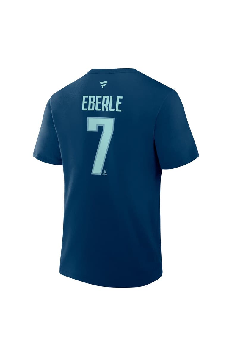 FANATICS Men's Fanatics Jordan Eberle Navy Seattle Kraken Authentic Stack Name & Number T-Shirt, Alternate, color, Navy