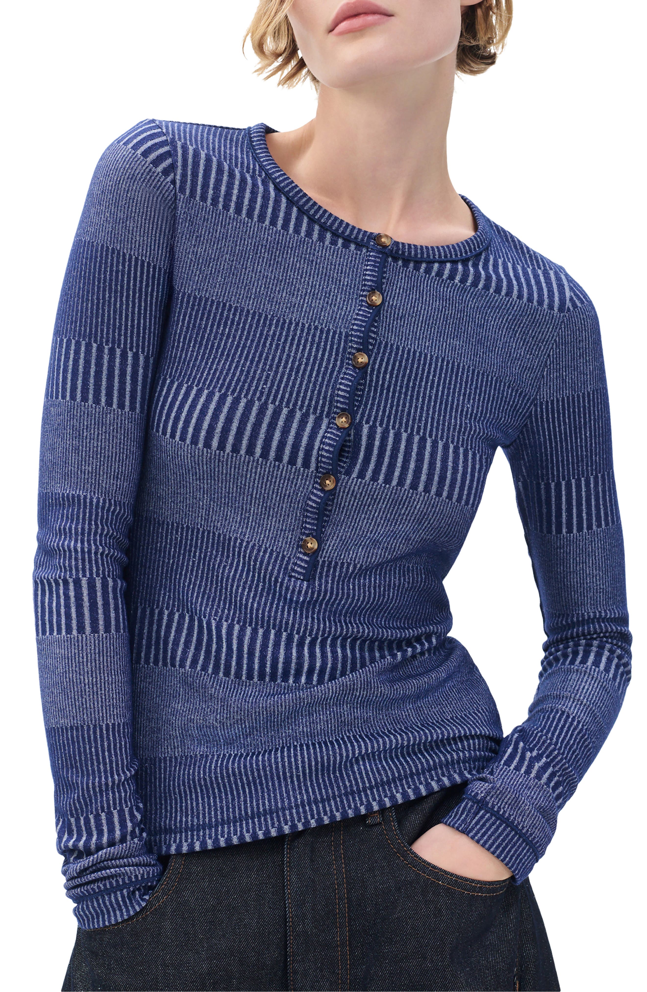 The Knit Two-Tone Rib Henley - image 3