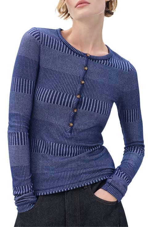 The Knit Two-Tone Rib Henley