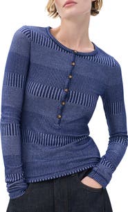 rag & bone The Knit Two-Tone Rib Henley