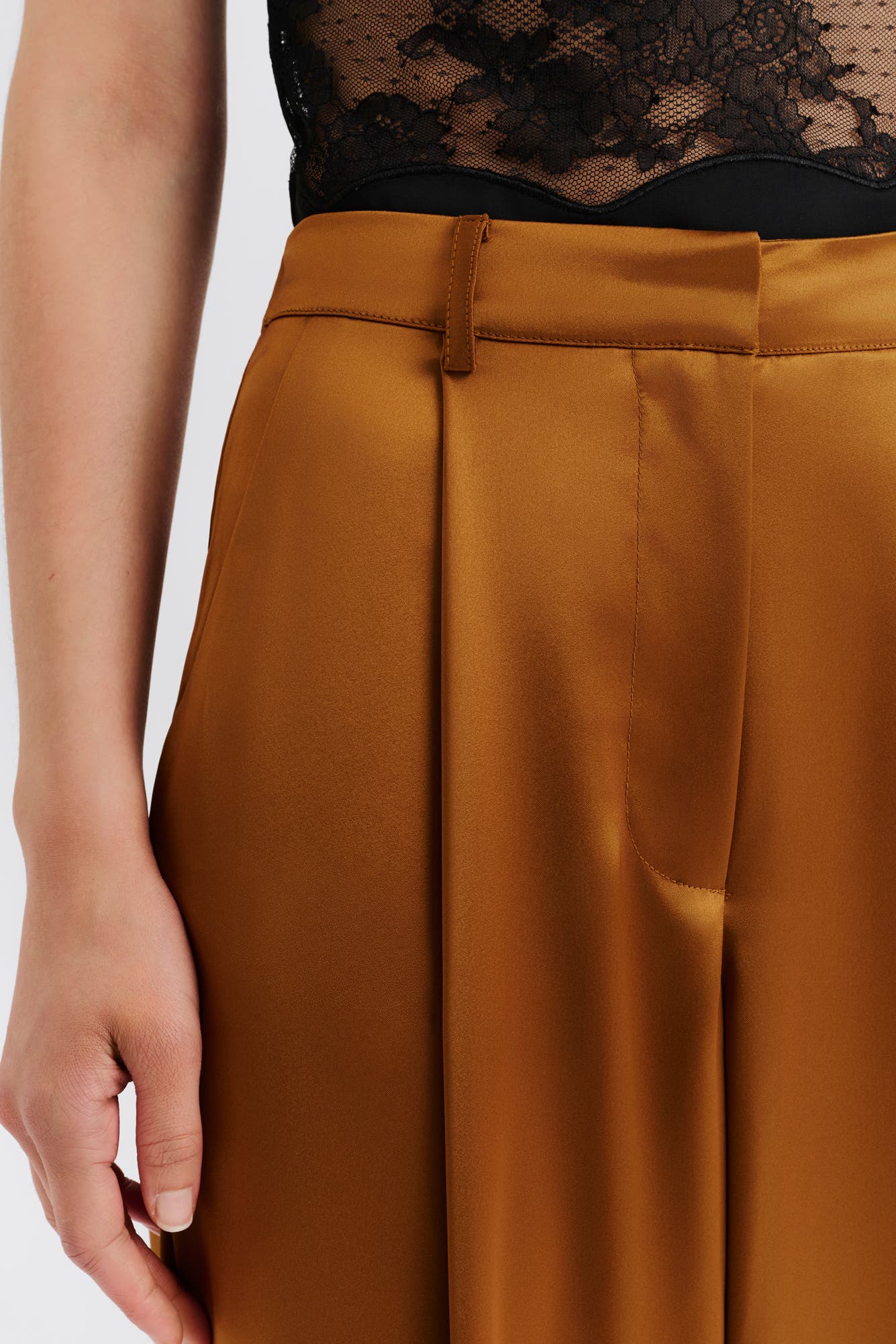 Sarah Wide-Leg Satin Pants - image 4
