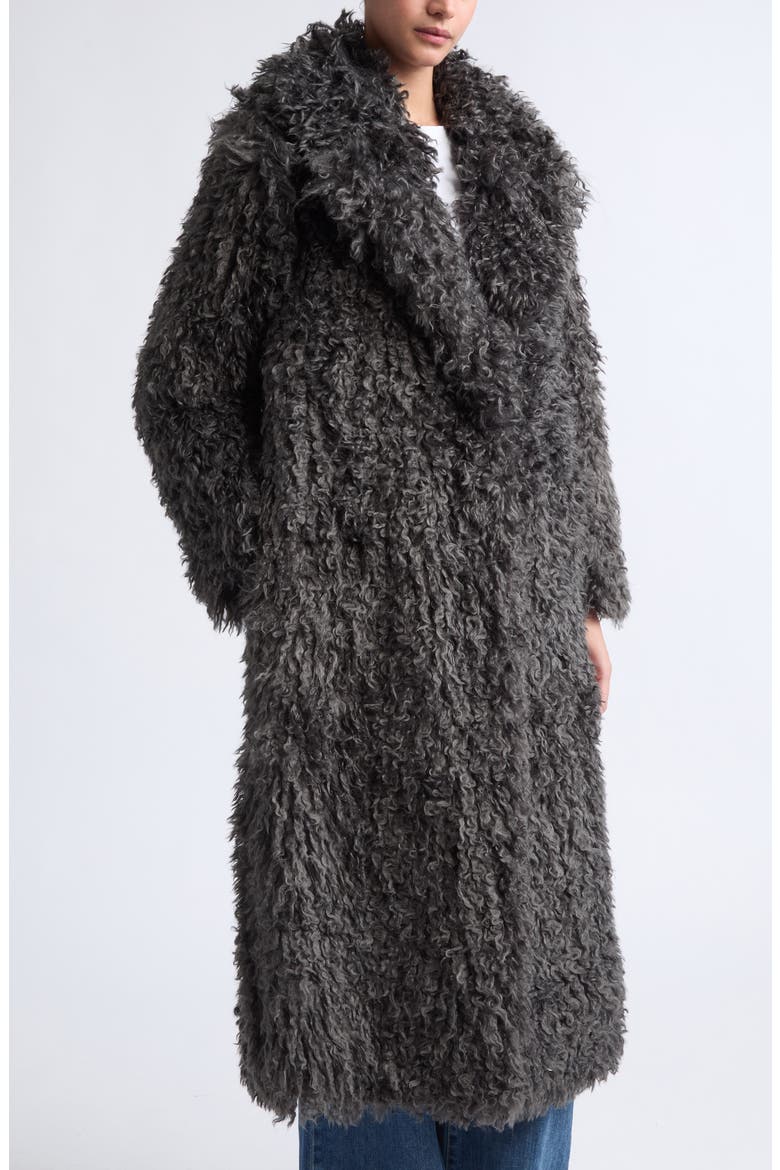 Lizbeth Faux Fur Longline Jacket, Alternate, color, GREY OLIVE