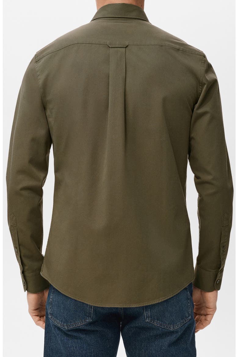 Regular Fit Button Down Shirt, Alternate, color, MEDIUM BROWN