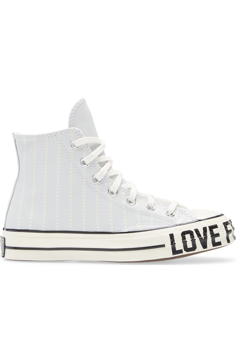 Converse Chuck Taylor<sup>®</sup> All Star<sup>®</sup> 70 Love Fearlessly High Top Leather Sneaker, Alternate, color,