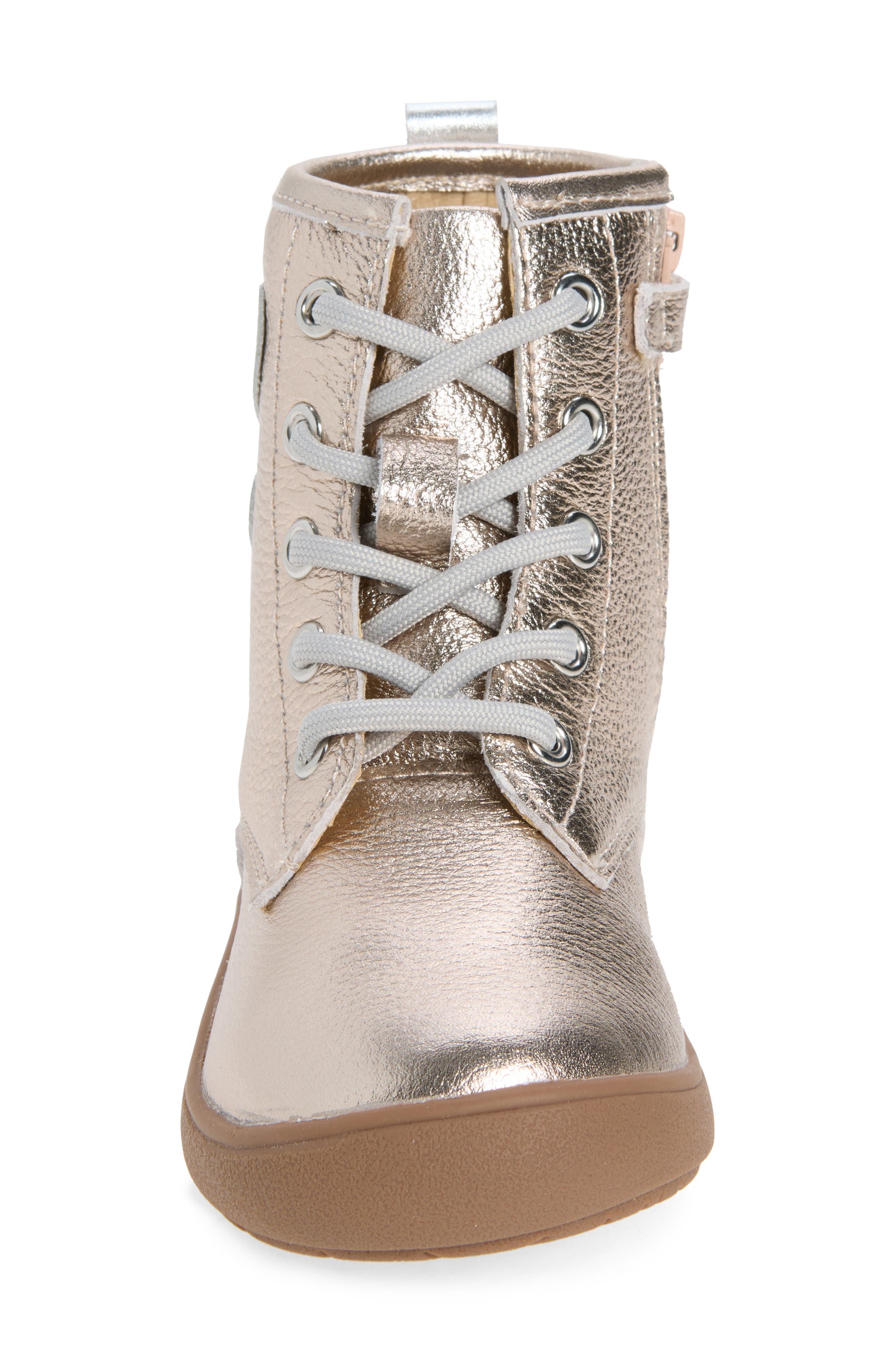 Kids' Joy Swag Leather Boot, Alternate, color, METAL LYCHEE