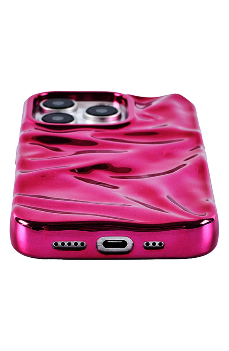 Auramma Fuchsia Crinkle iPhone 15 Pro Max Case, Alternate, color, Fuchsia
