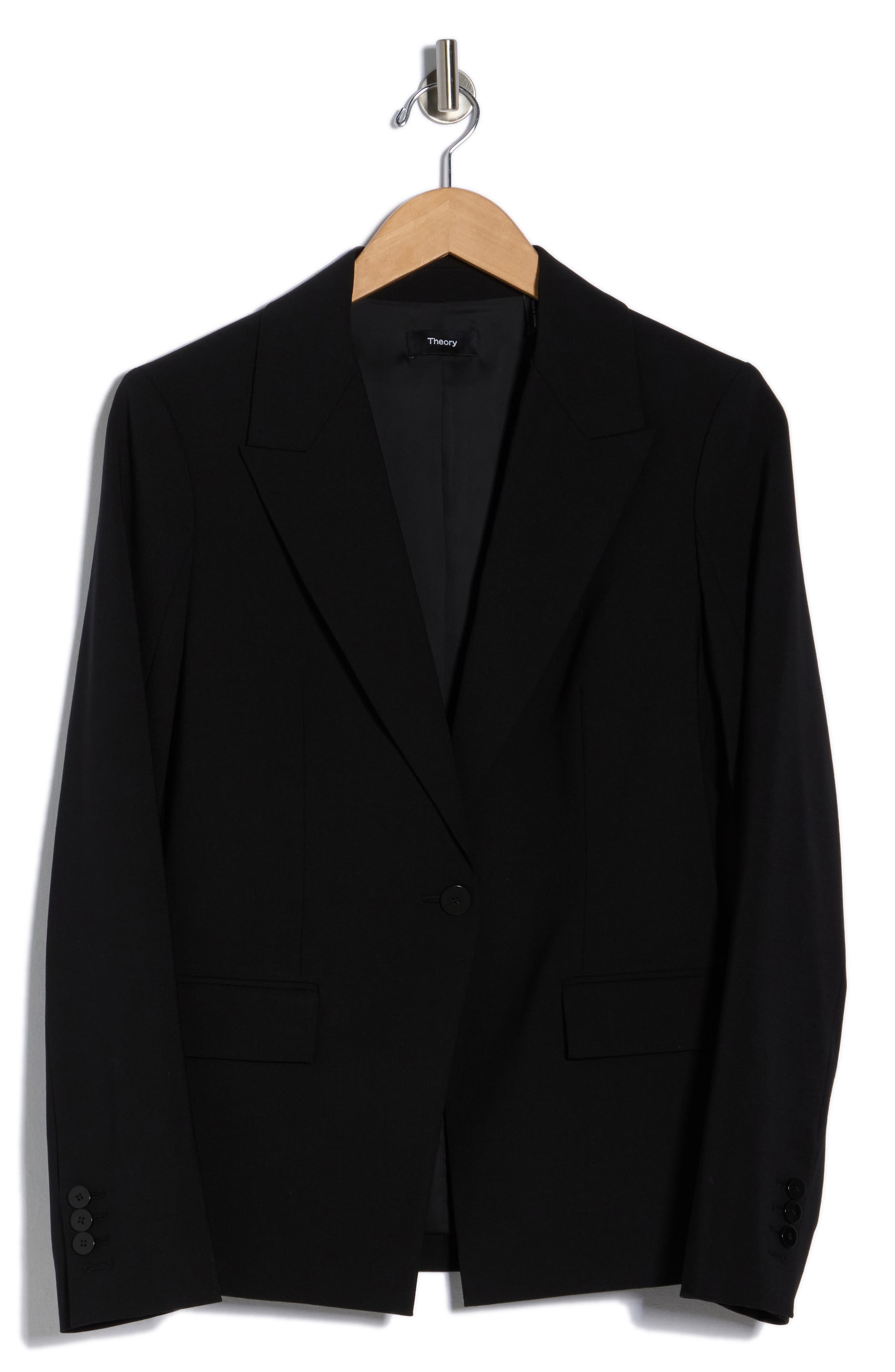 Theory Angled Stretch Wool Blazer