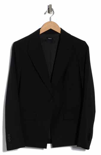 Theory Angled Stretch Wool Blazer
