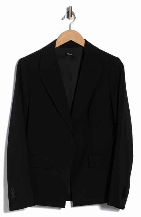 Theory Angled Stretch Wool Blazer