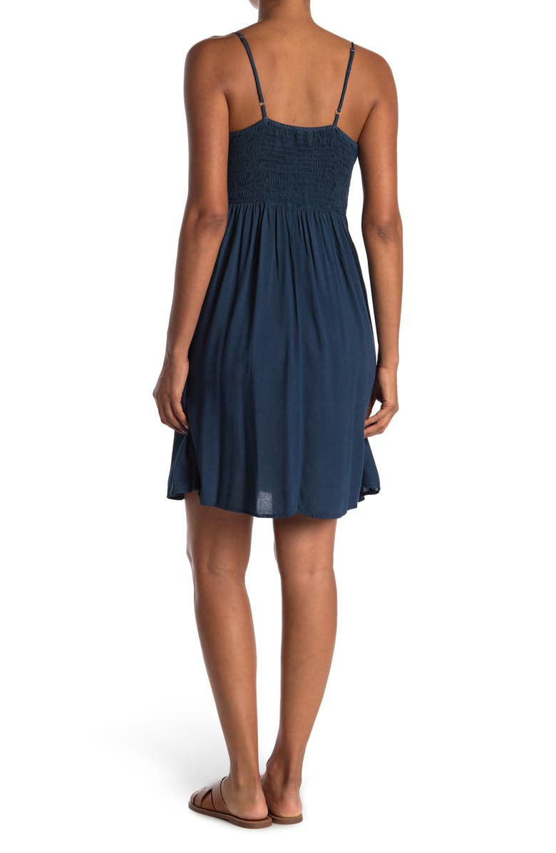 BOHO ME Front Tie Keyhole Cover-Up Dress, Alternate, color, 