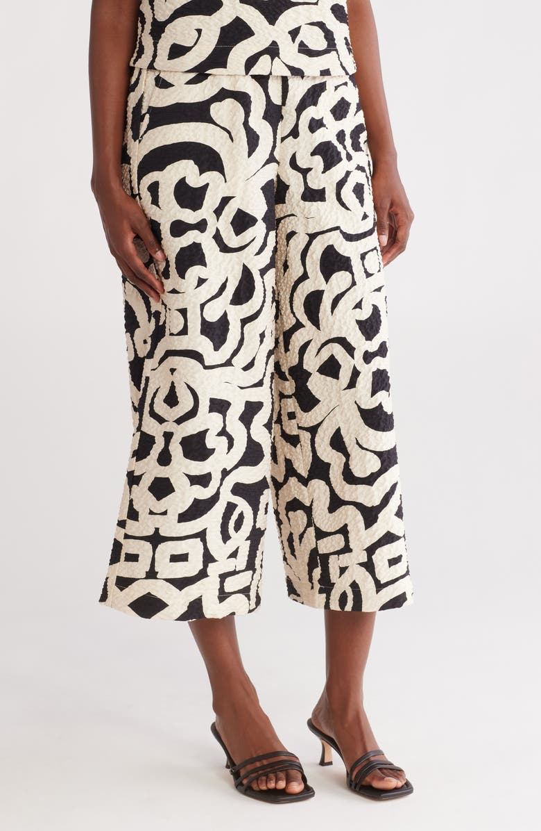 Adrianna Papell Crinkle Wide Leg Pants, Main, color, 