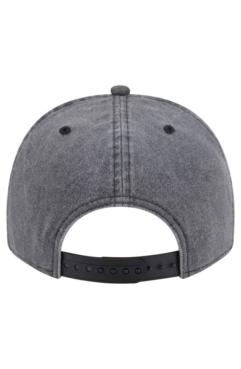 New Era Men's New Era  Charcoal Washington Capitals Throwback Washed A-Frame Pre-Curved 9FIFTY Snapback Hat, Alternate, color, 