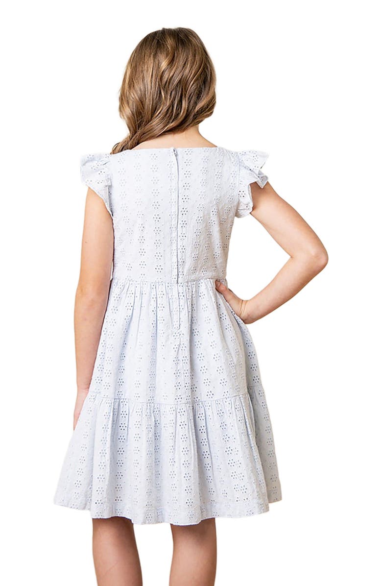 Hope & Henry Girls' Organic Tiered Eyelet Dress, Toddler, Alternate, color, 