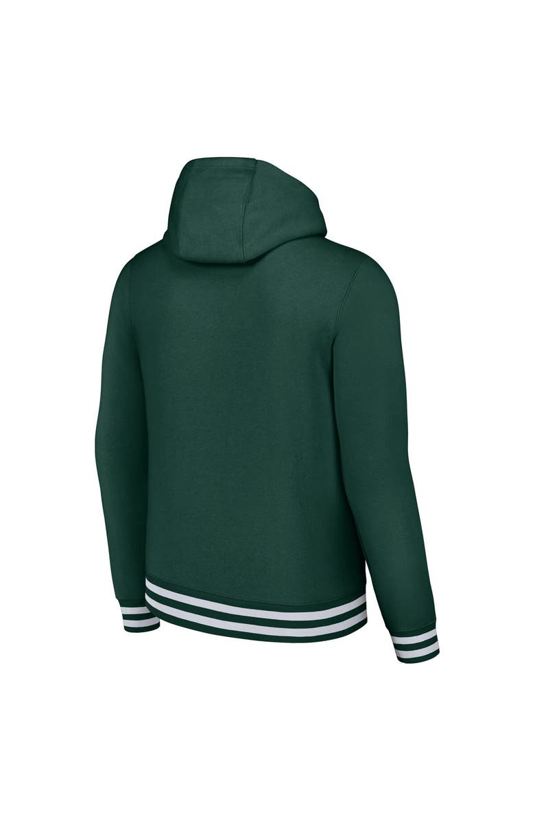 Nike Men's Nike Green Michigan State Spartans Distressed Sketch Retro Fitted Pullover Hoodie, Alternate, color, Green