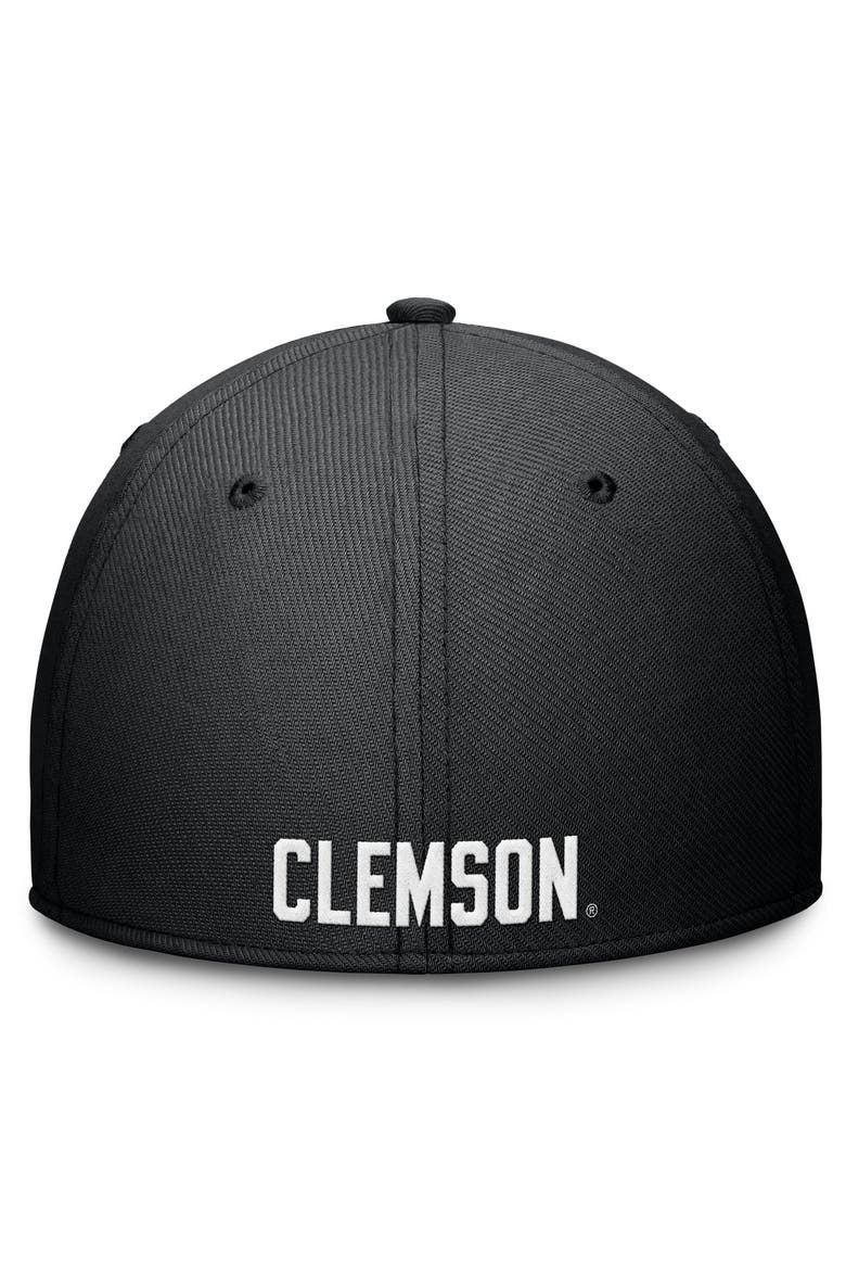 Men's Nike Black Clemson Tigers Rise SwooshFlex Dri-FIT Hat, Alternate, color, Black
