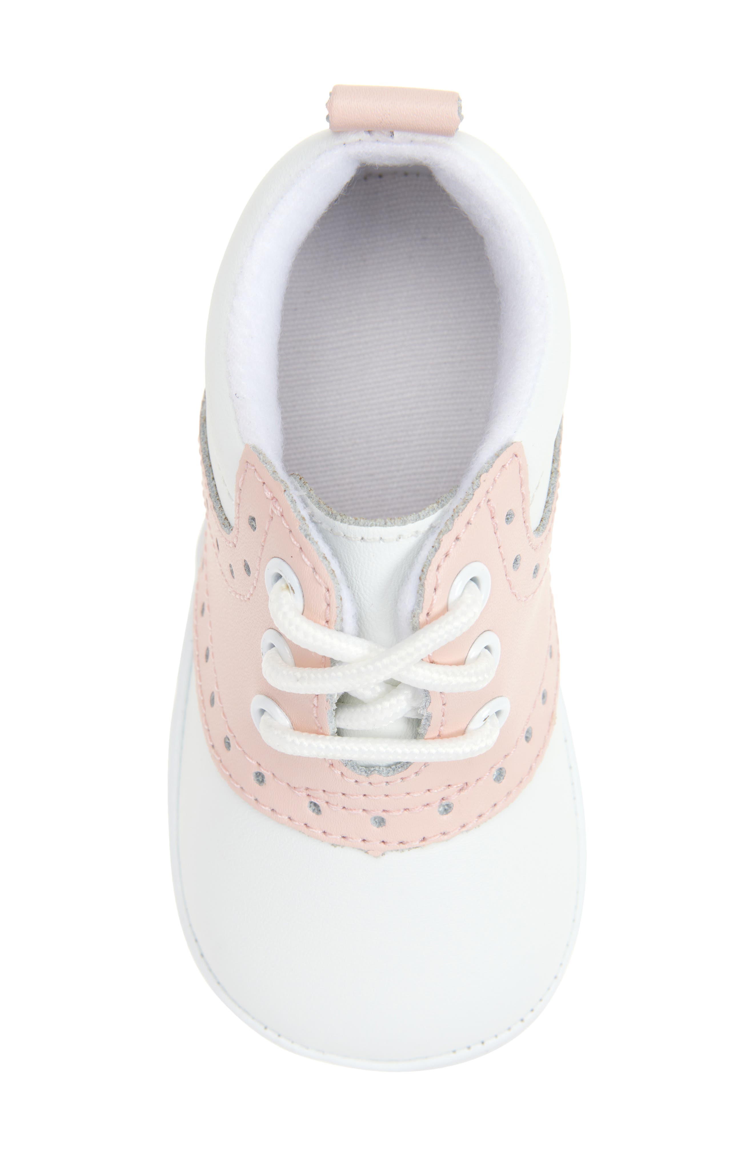Addie Crib Shoe, Alternate, color, WHITE/PINK