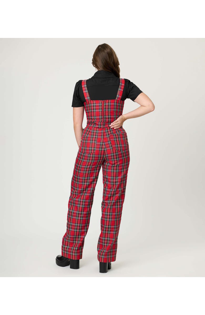 Unique Vintage Wide Leg Overalls, Alternate, color, Red