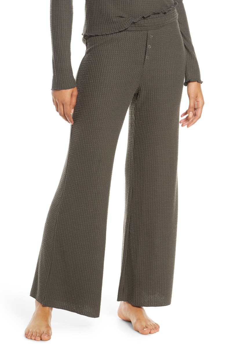 BP. Smocked Thermal Lounge Pants, Main, color, 