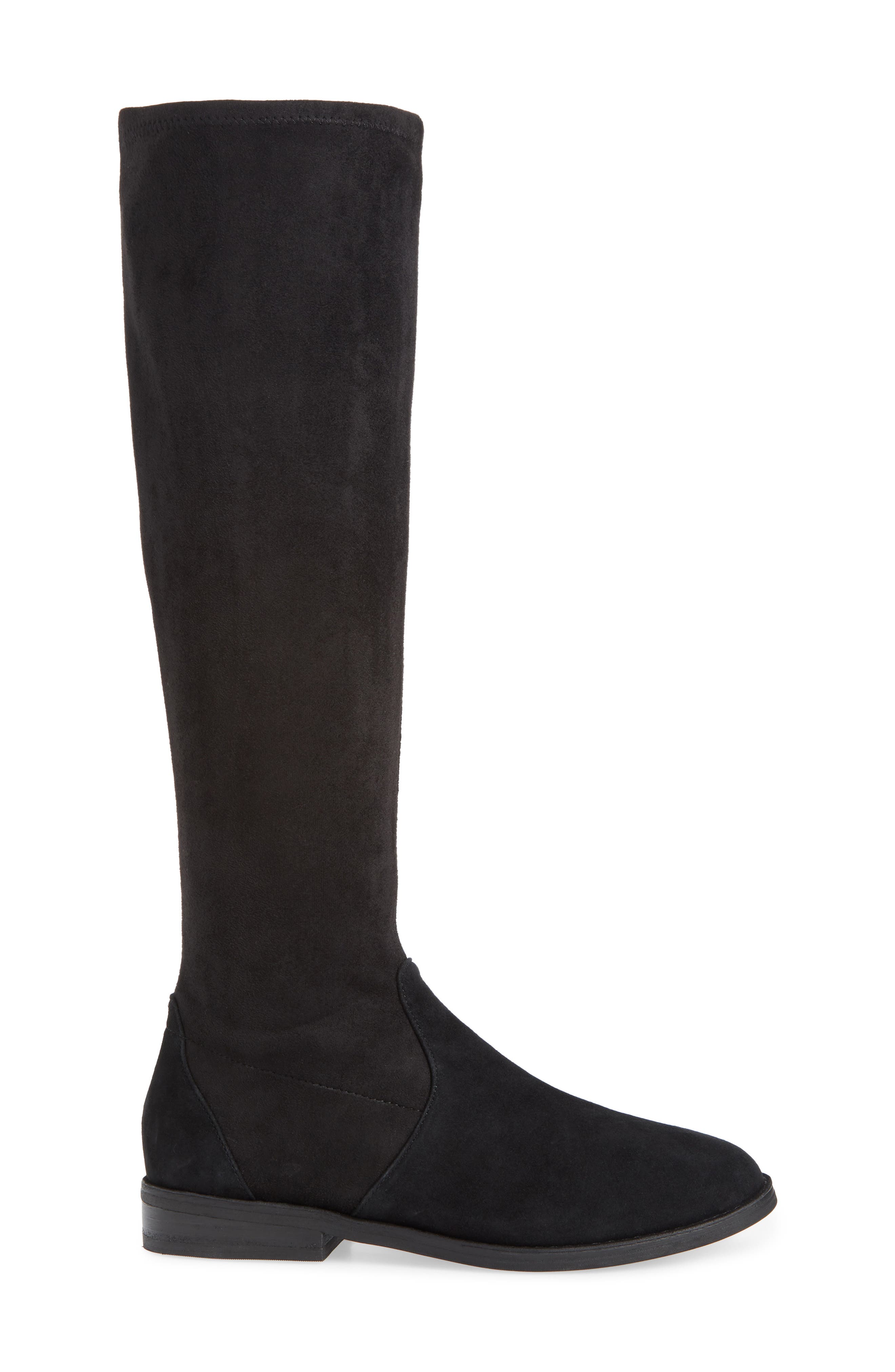 Gentle Souls by Kenneth Cole Emma Stretch Knee High Boot, Alternate, color, Black Suede
