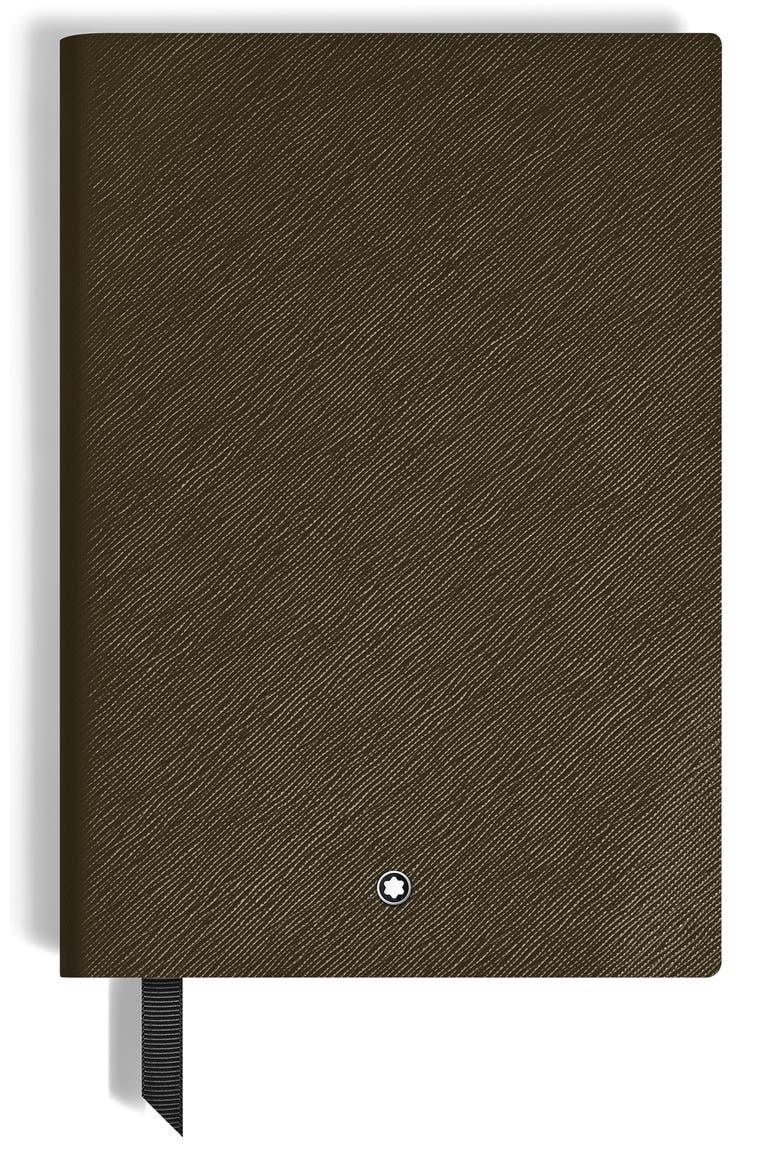 Medium Lined Leather Notebook, Main, color, GREEN