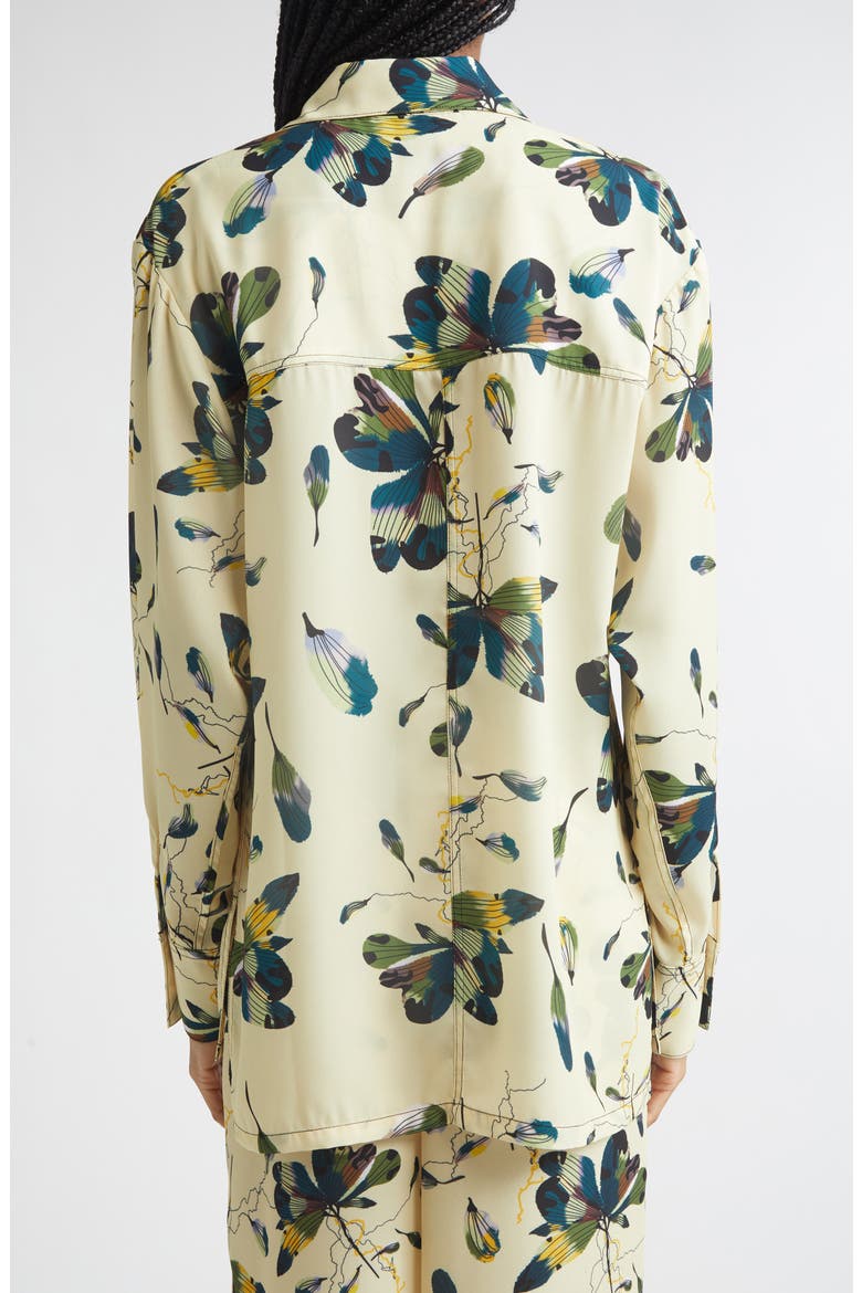 Azara Button-Up Crepe Shirt, Alternate, color, BLS PRINT