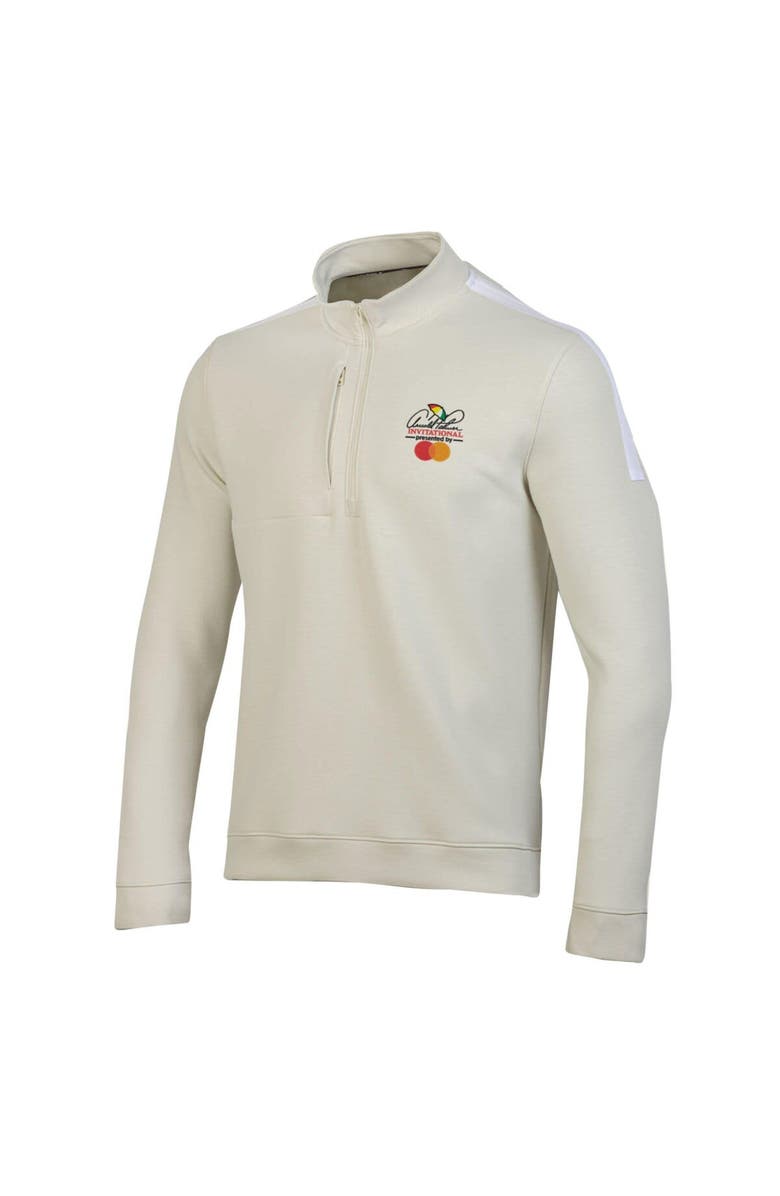Under Armour Men's Under Armour  Cream Arnold Palmer Invitational Tour Tips Quarter-Zip Pullover Top, Alternate, color, 