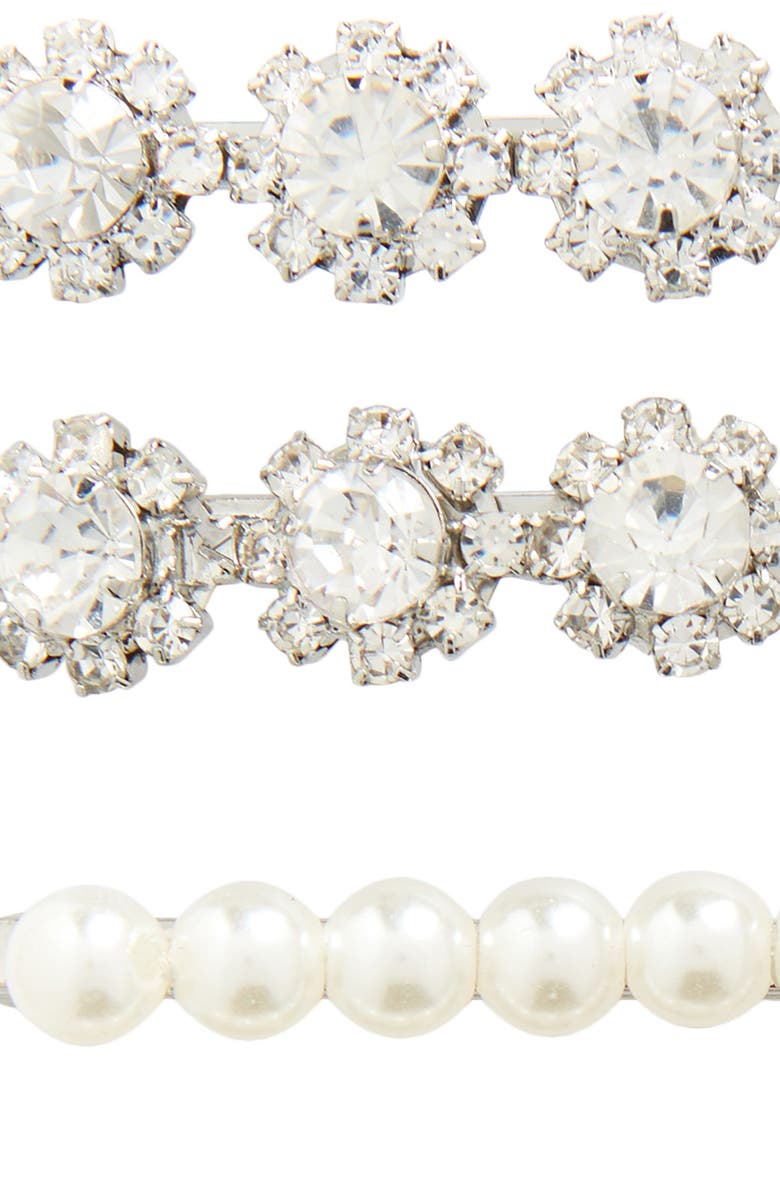 Tasha Assorted 6-Pack Pearly Bead & Crystal Hair Clips, Alternate, color, 