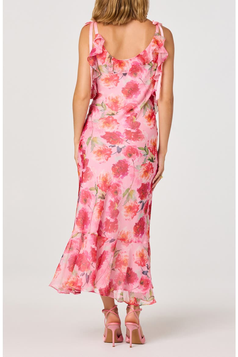 Nissa Floral High-Low Dress, Alternate, color, PINK FLORAL