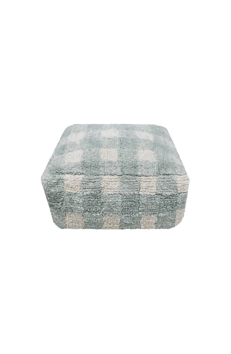 Lorena Canals Pouf Vichy, Main, color, Natural, Blue Sage