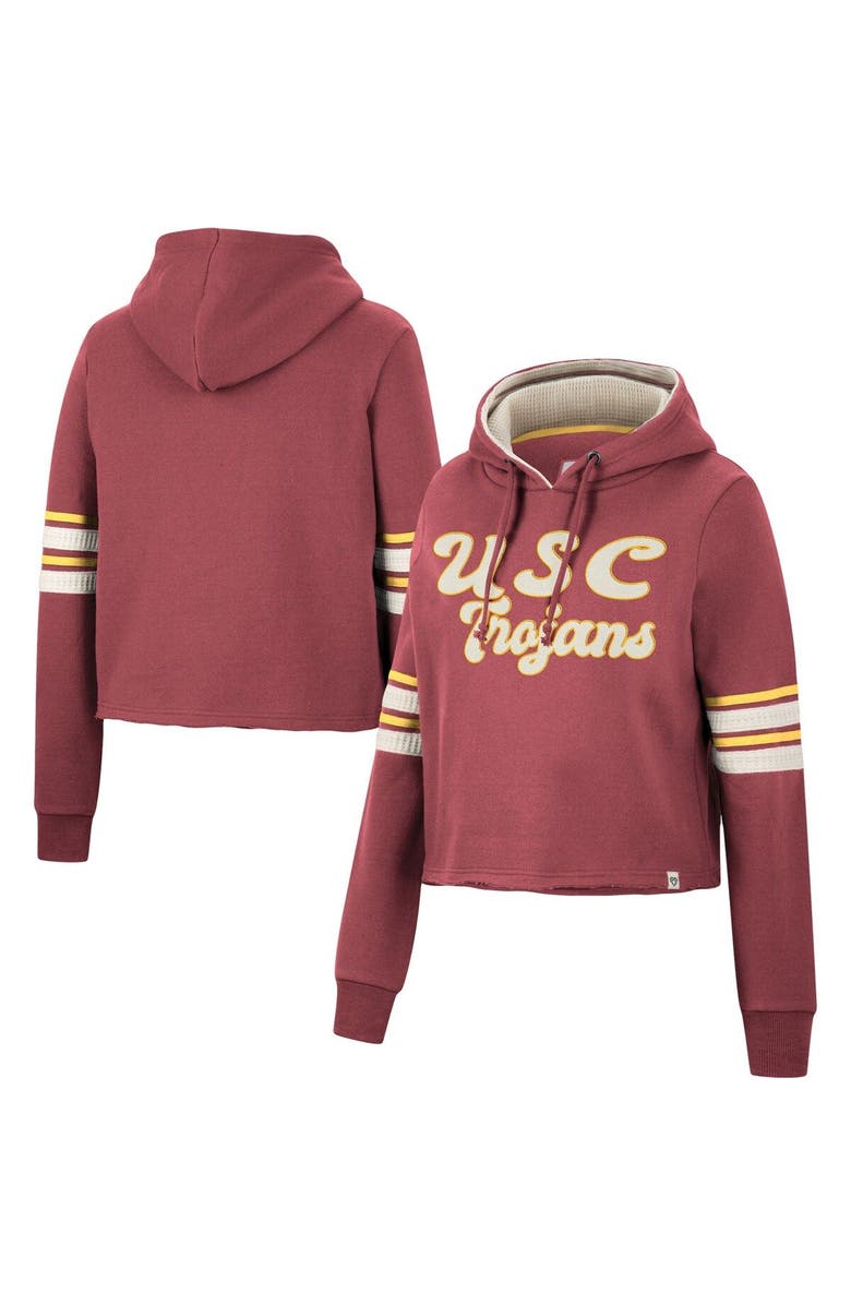 COLOSSEUM Women's Colosseum Cardinal USC Trojans Retro Cropped Pullover Hoodie, Alternate, color,