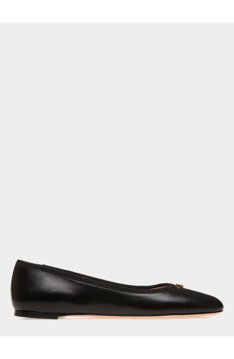 rina Flat In Nappa Leather Lined in Goat Leather