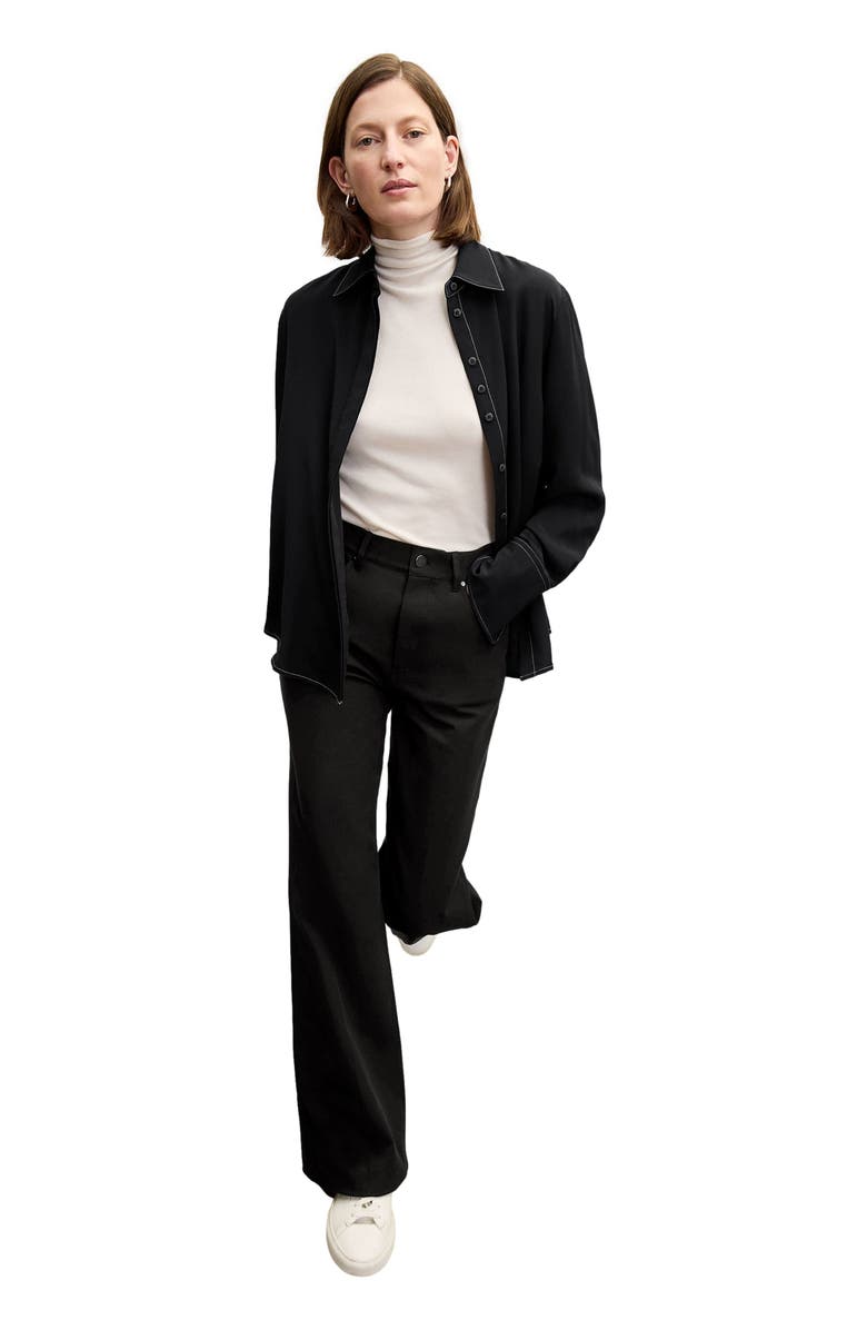 M.M.LaFleur Milo Wide-Leg Jean, Alternate, color, Black