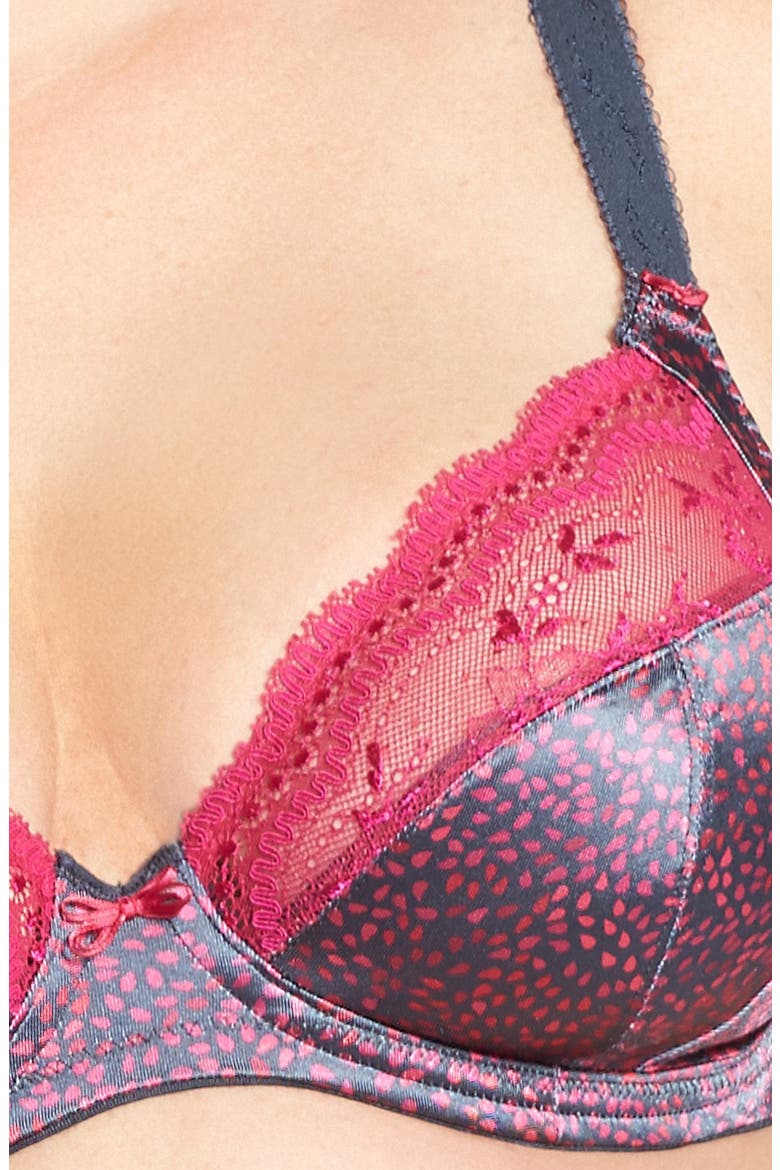 'Jocelyn' Underwire Plunge Bra, Alternate, color, CHARCOAL