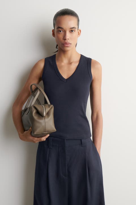 Cotton V-neck Tank Top