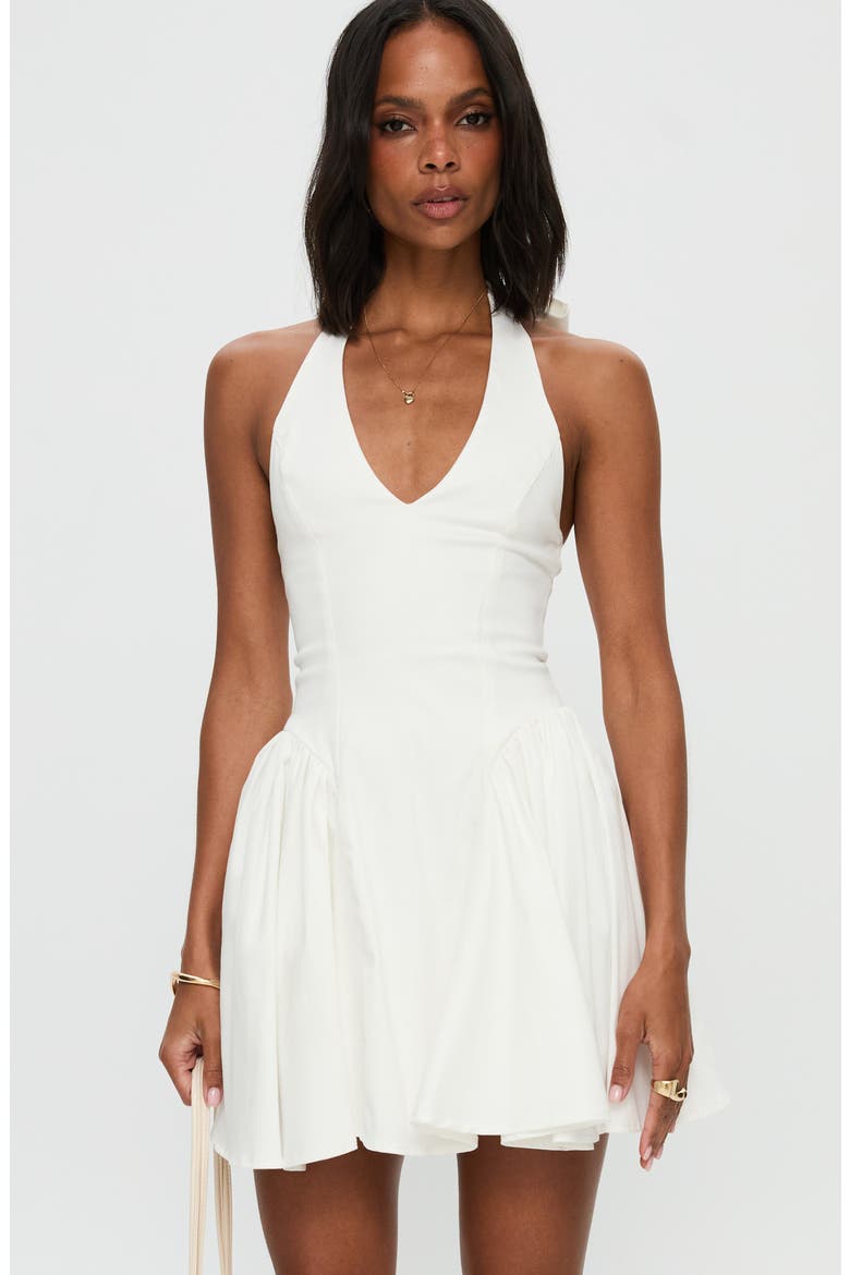Karisse Halter Minidress, Alternate, color, WHITE