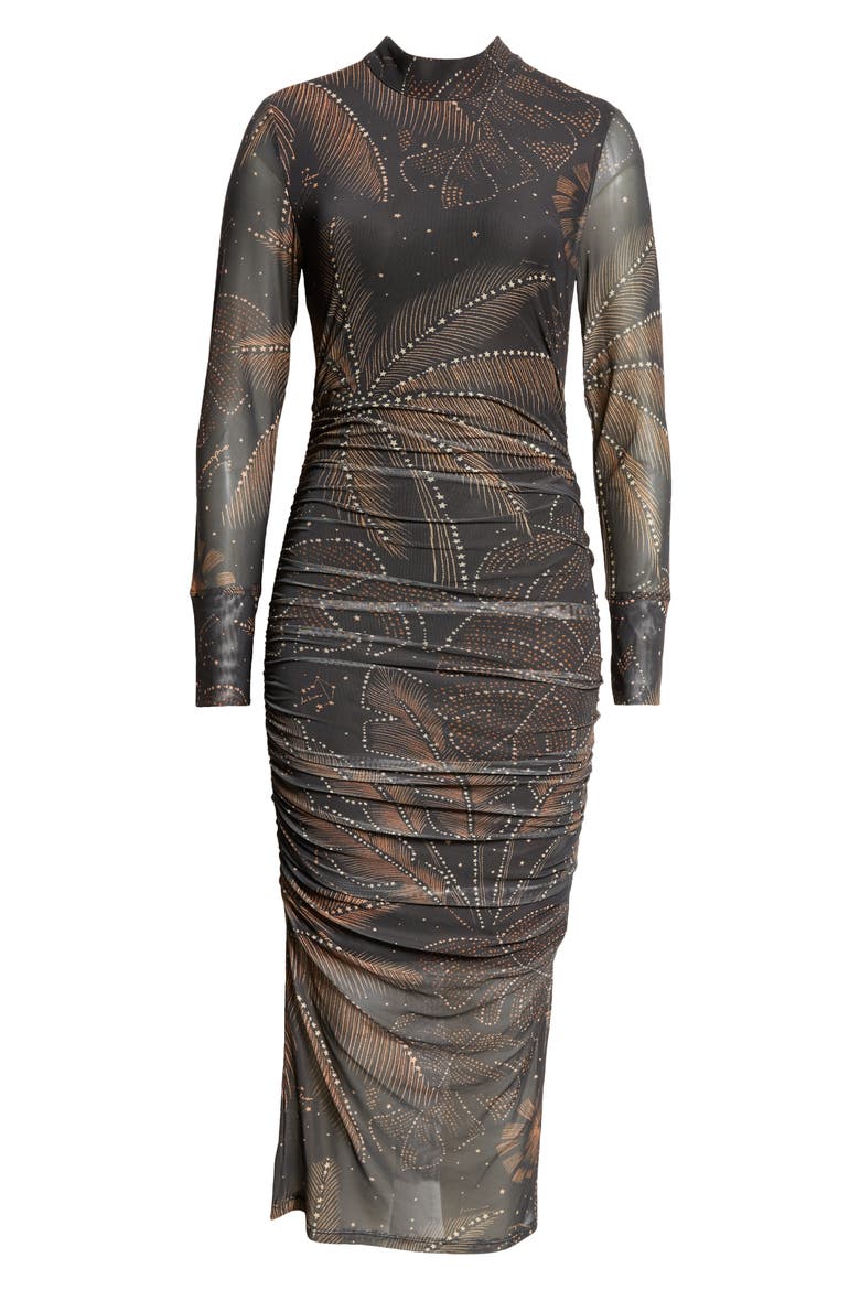 farm rio golden foliage dress Long Sleeve Tulle Midi (Women) FARM RIO Introducing our